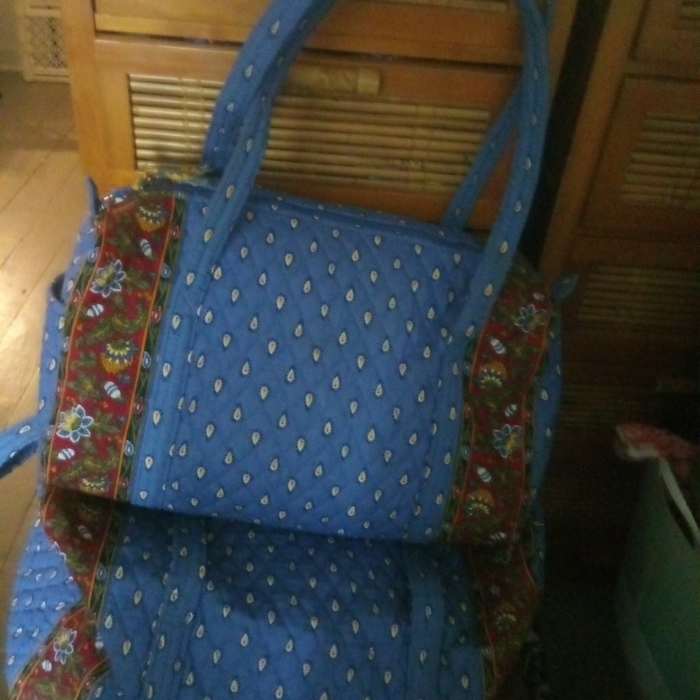 2 vera bradley traveling bags one large and one me